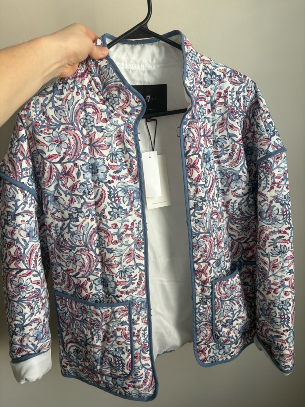 Seven For All Mankind Quilted Floral Jacket size Medium